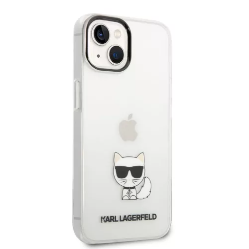 Karl Lagerfeld Choupette Logo iPhone 14 Plus tok – átlátszó