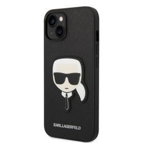   Karl Lagerfeld PU Saffiano Karl Head iPhone 14 Plus tok – fekete