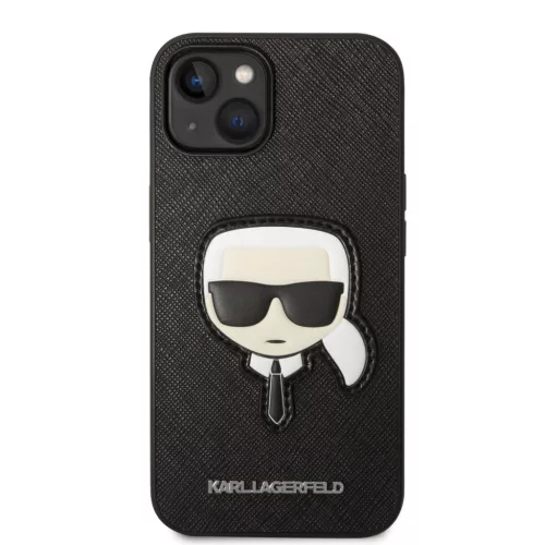 Karl Lagerfeld PU Saffiano Karl Head iPhone 14 Plus tok – fekete