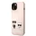 Karl Lagerfeld and Choupette Liquid Silicone iPhone 14 Plus tok – rózsaszín