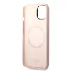 Karl Lagerfeld and Choupette Liquid Silicone iPhone 14 Plus tok – rózsaszín