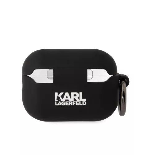 Karl Lagerfeld 3D Logo NFT Karl Head Silicone tok, Airpods Pro 2 - fekete