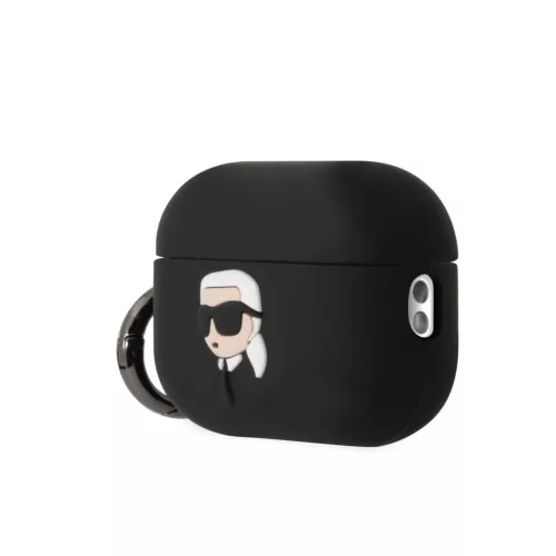 Karl Lagerfeld 3D Logo NFT Karl Head Silicone tok, Airpods Pro 2 - fekete