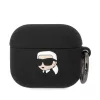 Karl Lagerfeld 3D Logo NFT Karl Head Silicone tok, Airpods 3 - fekete
