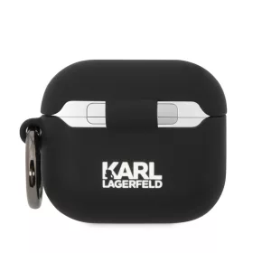   Karl Lagerfeld 3D Logo NFT Karl Head Silicone tok, Airpods 3 - fekete