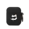 Karl Lagerfeld 3D Logo NFT Choupette Head Silicone tok, Airpods 1/2 - fekete