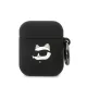 Karl Lagerfeld 3D Logo NFT Choupette Head Silicone tok, Airpods 1/2 - fekete