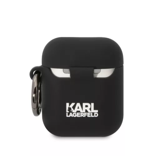 Karl Lagerfeld 3D Logo NFT Choupette Head Silicone tok, Airpods 1/2 - fekete