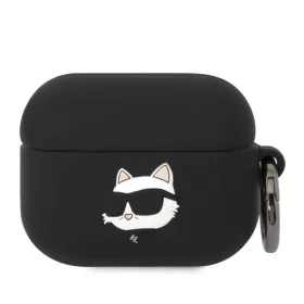   Karl Lagerfeld 3D Logo NFT Choupette Head Silicone tok, Airpods Pro - fekete