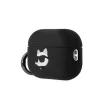 Karl Lagerfeld 3D Logo NFT Choupette Head Silicone tok, Airpods Pro 2 - fekete