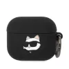 Karl Lagerfeld 3D Logo NFT Choupette Head Silicone tok, Airpods 3 - fekete