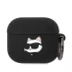 Karl Lagerfeld 3D Logo NFT Choupette Head Silicone tok, Airpods 3 - fekete