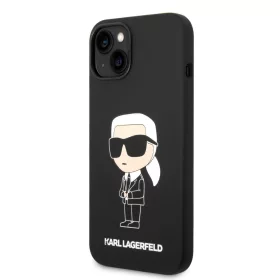   Karl Lagerfeld Liquid Silicone Ikonik NFT tok, iPhone 14 Plus - fekete