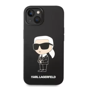   Karl Lagerfeld Liquid Silicone Ikonik NFT tok, iPhone 14 Plus - fekete
