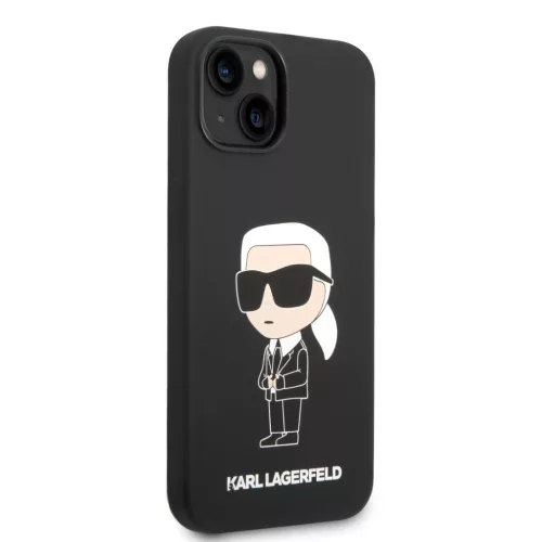 Karl Lagerfeld Liquid Silicone Ikonik NFT tok, iPhone 14 Plus - fekete