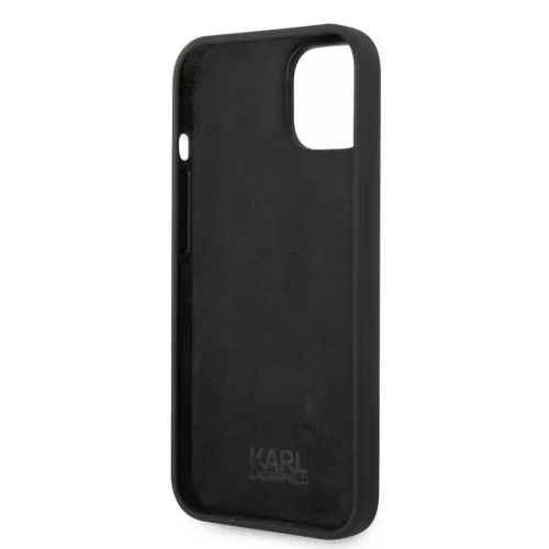 Karl Lagerfeld Liquid Silicone Ikonik NFT tok, iPhone 14 Plus - fekete