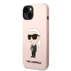 Karl Lagerfeld Liquid Silicone Ikonik NFT tok, iPhone 14 Plus - rózsaszín