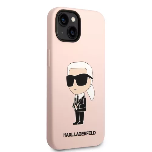 Karl Lagerfeld Liquid Silicone Ikonik NFT tok, iPhone 14 Plus - rózsaszín
