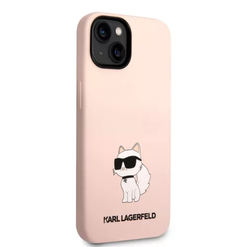 Karl Lagerfeld Liquid Silicone Choupette NFT iPhone 14 Plus tok – rózsaszín