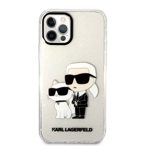 Karl Lagerfeld IML Glitter Karl and Choupette NFT iPhone 12/12 Pro tok – átlátszó