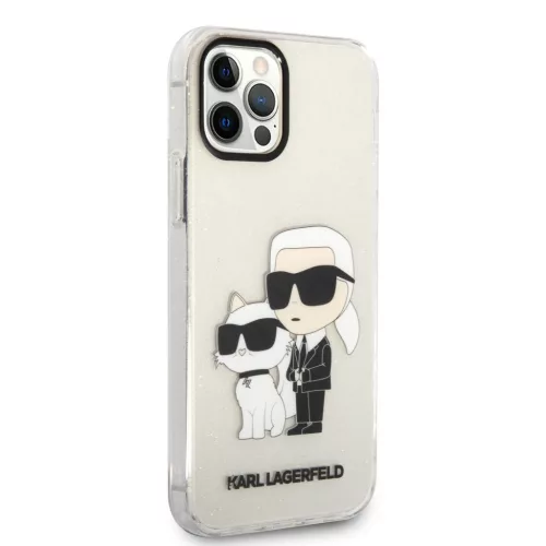Karl Lagerfeld IML Glitter Karl and Choupette NFT iPhone 12/12 Pro tok – átlátszó