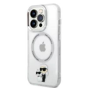   Karl Lagerfeld IML Karl and Choupette MagSafe tok, iPhone 15 Pro Max Transparent