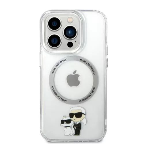 Karl Lagerfeld IML Karl and Choupette MagSafe tok, iPhone 15 Transparent