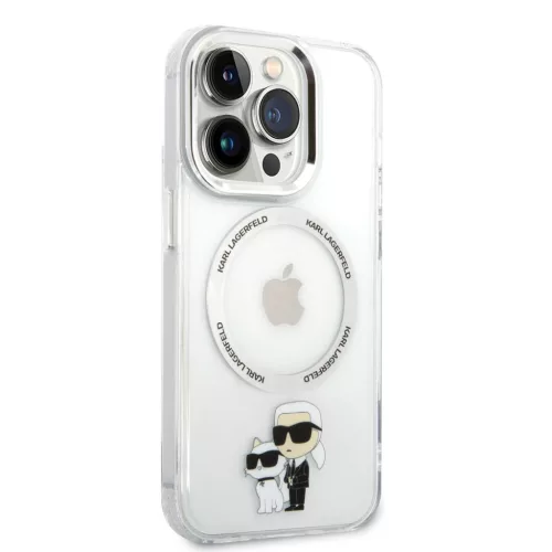 Karl Lagerfeld IML Karl and Choupette MagSafe tok, iPhone 15 Transparent