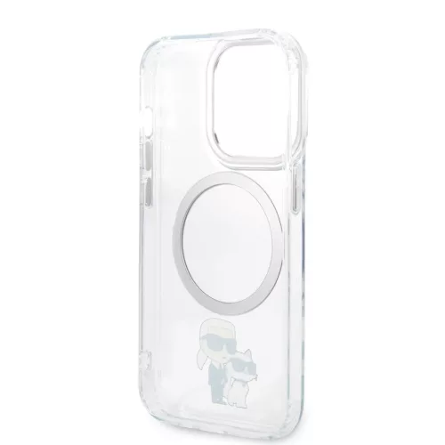 Karl Lagerfeld IML Karl and Choupette MagSafe tok, iPhone 15 Transparent