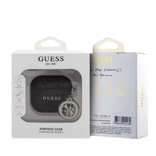 Guess 4G Script PC/PU Charm tok, AirPods Pro 2 - fekete
