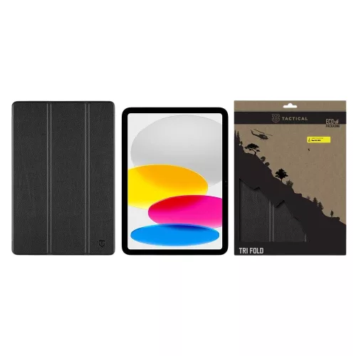 Tactical Book Tri Fold tok – Apple iPad 11 2025/2026 / 10.9 (2022) – fekete