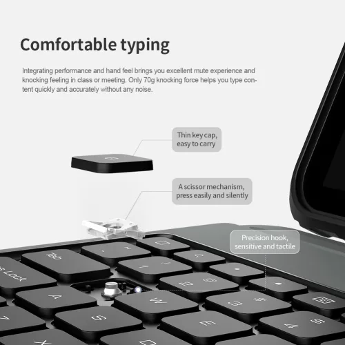 Nillkin Bumper Combo Keyboard tok – Apple iPad Pro 12.9 2020/2021/2022/ Air 13 (2024/2025) – fekete