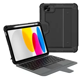   Nillkin Bumper Combo Keyboard tok – Apple iPad 10.9 (2022/11 2025) – fekete