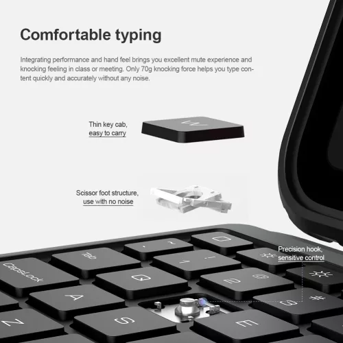 Nillkin Bumper Combo Keyboard tok – Apple iPad 10.9 (2022/11 2025) – fekete