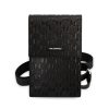Karl Lagerfeld Saffiano Monogram Wallet Phone Bag Black - fekete