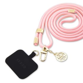 Guess Crossbody Strap Cord 4G Charm Gold/Pink - rózsaszín