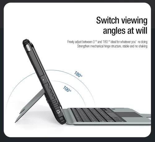 Nillkin Bumper Combo Keyboard (Backlit Version) tok – Apple iPad 10.2 (2019/2020/2021) – fekete