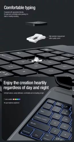 Nillkin Bumper Combo Keyboard (Backlit Version) tok – Apple iPad Pro 12.9 2020/2021/2022/ Air 13 (2024/2025) – fekete