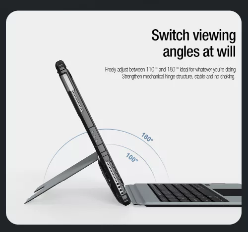 Nillkin Bumper Combo Keyboard (Backlit Version) tok – Apple iPad Pro 12.9 2020/2021/2022/ Air 13 (2024/2025) – fekete