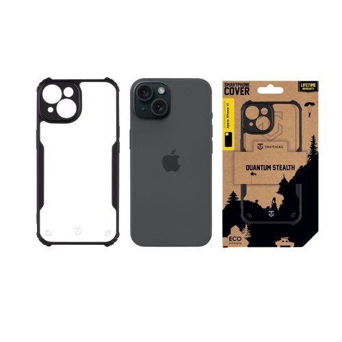 Tactical Quantum Stealth tok, Apple iPhone 16 Pro - átlátszó- fekete