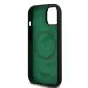 Lacoste Liquid Silicone Microfiber krokodil logós MagSafe tok iPhone 15 -  fekete 