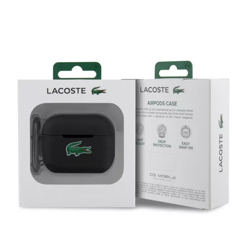 Lacoste Liquid Silicone Croc Logo tok, AirPods Pro - fekete