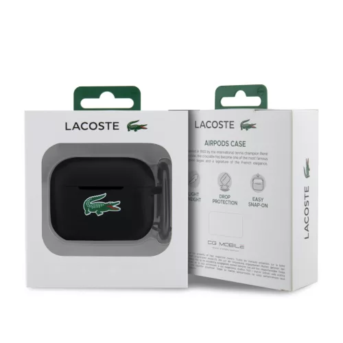 Lacoste Liquid Silicone Croc Logo AirPods tok – AirPods Pro 2 – Fekete