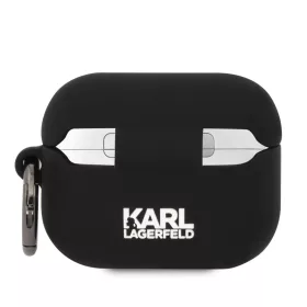   Karl Lagerfeld 3D Logo NFT Karl and Choupette Silikonové tok, AirPods Pro - fekete