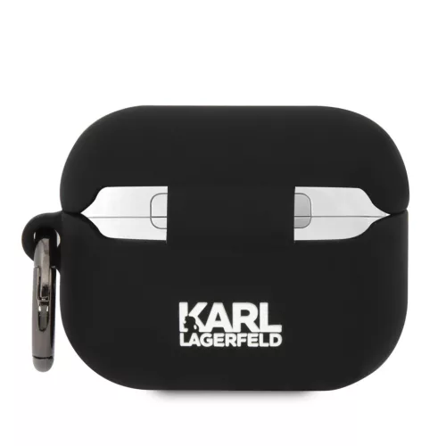 Karl Lagerfeld 3D Logo NFT Karl and Choupette Silikonové tok, AirPods Pro - fekete