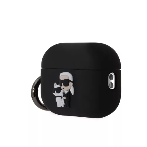 Karl Lagerfeld 3D Logo NFT Karl and Choupette Silicone tok, Airpods Pro 2 - fekete - 