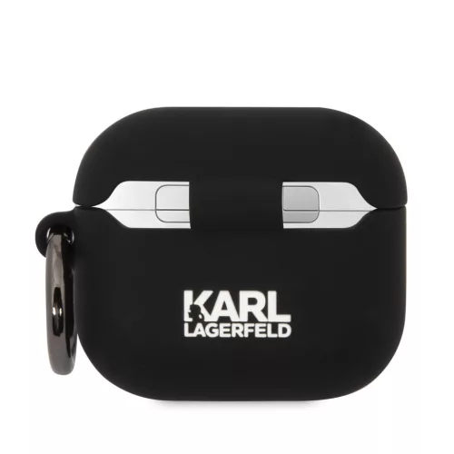 Karl Lagerfeld 3D Logo NFT Karl and Choupette Silicone tok, Airpods 3 - fekete