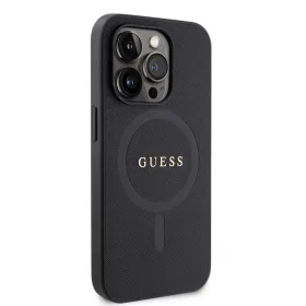 Guess PU Saffiano MagSafe tok, iPhone 15 Pro Max - fekete