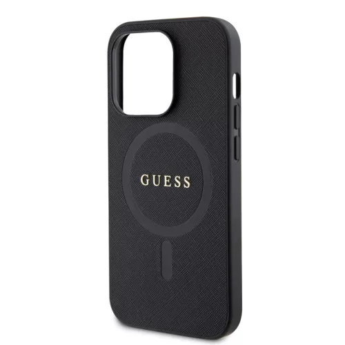 Guess PU Saffiano MagSafe tok, iPhone 15 Pro Max - fekete