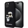 Karl Lagerfeld 3D Rubber Karl and Choupette tok, iPhone 13 - fekete
